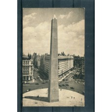 CIUDAD DE BUENOS AIRES ANTIGUA TARJETA POSTAL EL OBELISCO